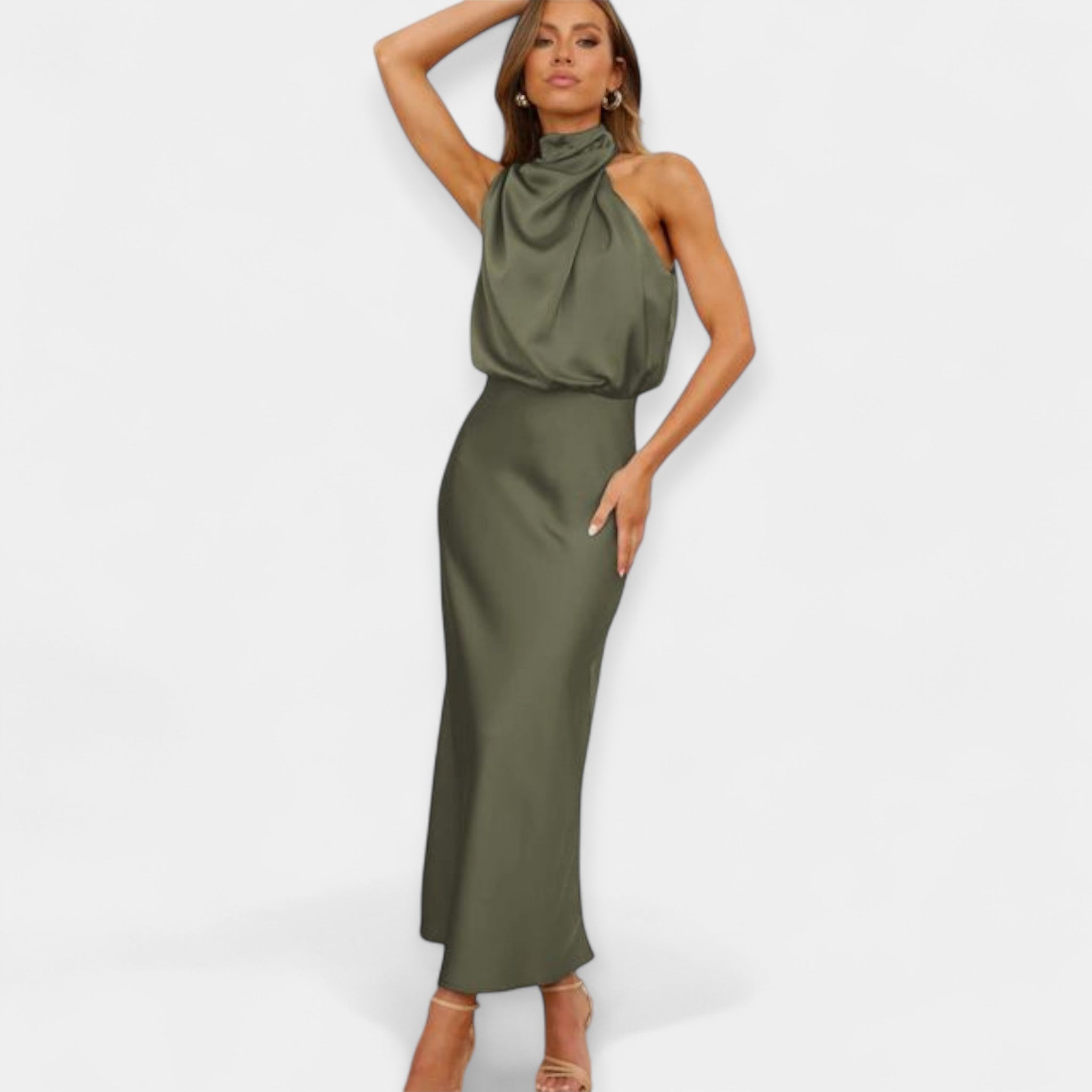 Maxi Dress with Off-Shoulder Line