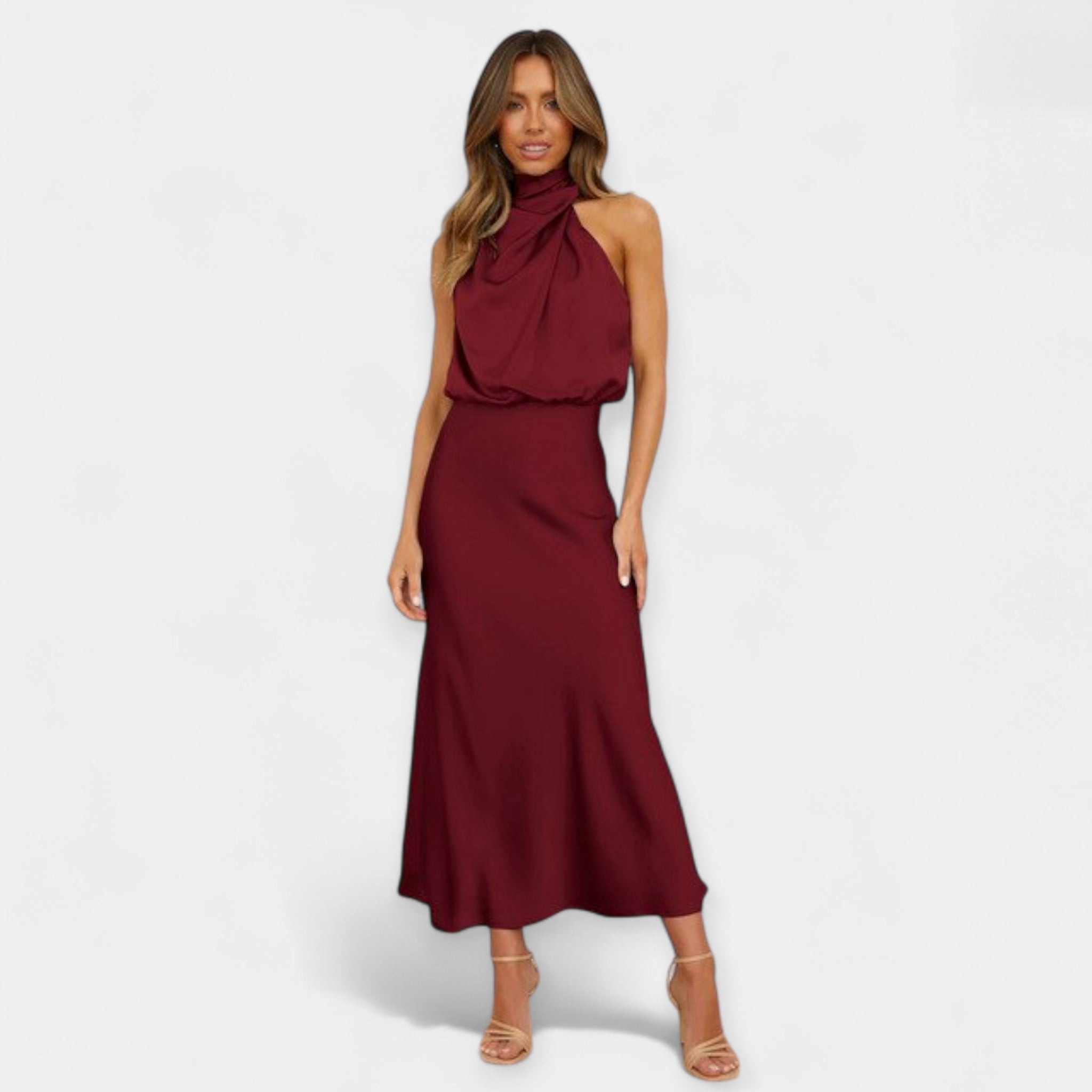 Maxi Dress with Off-Shoulder Line