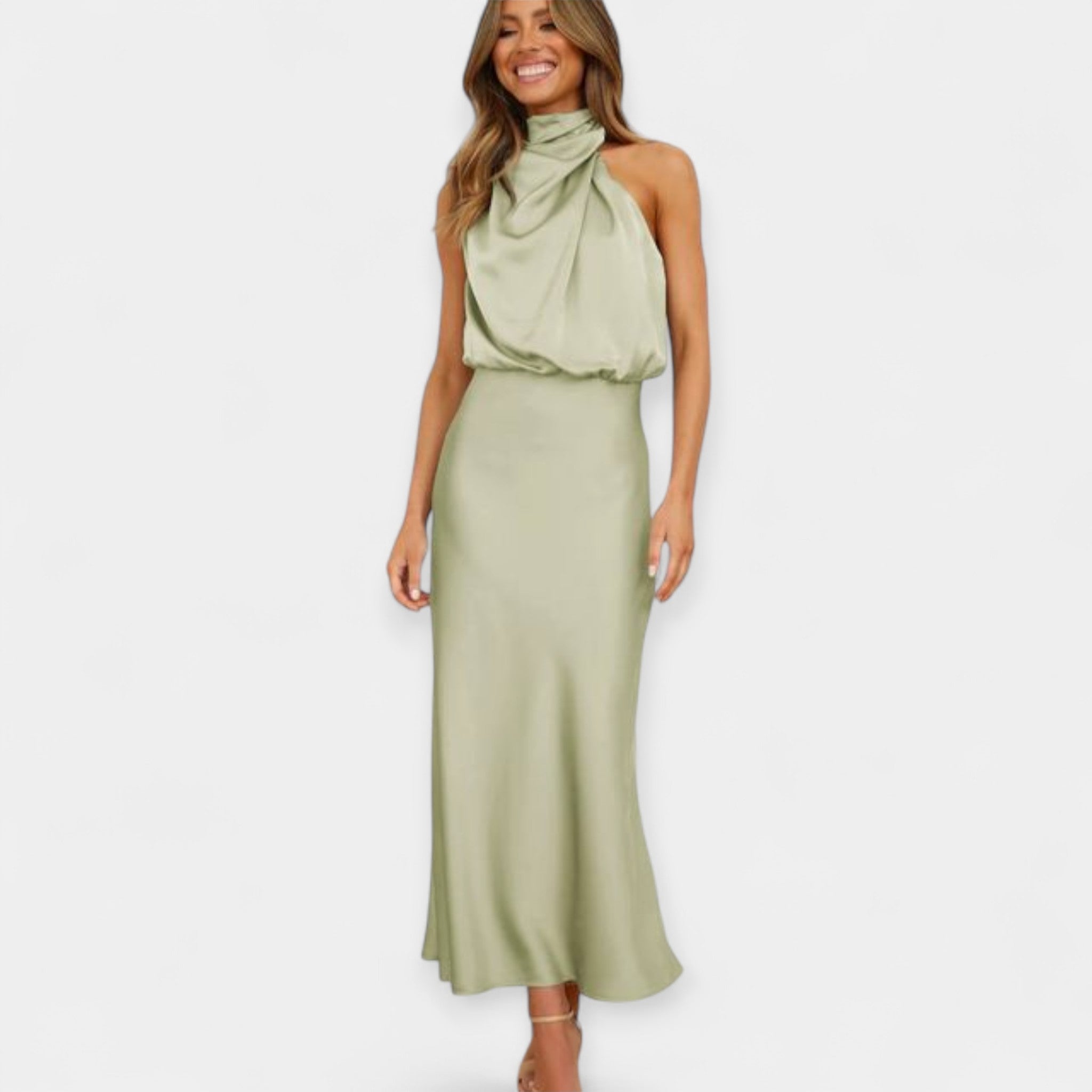 Maxi Dress with Off-Shoulder Line