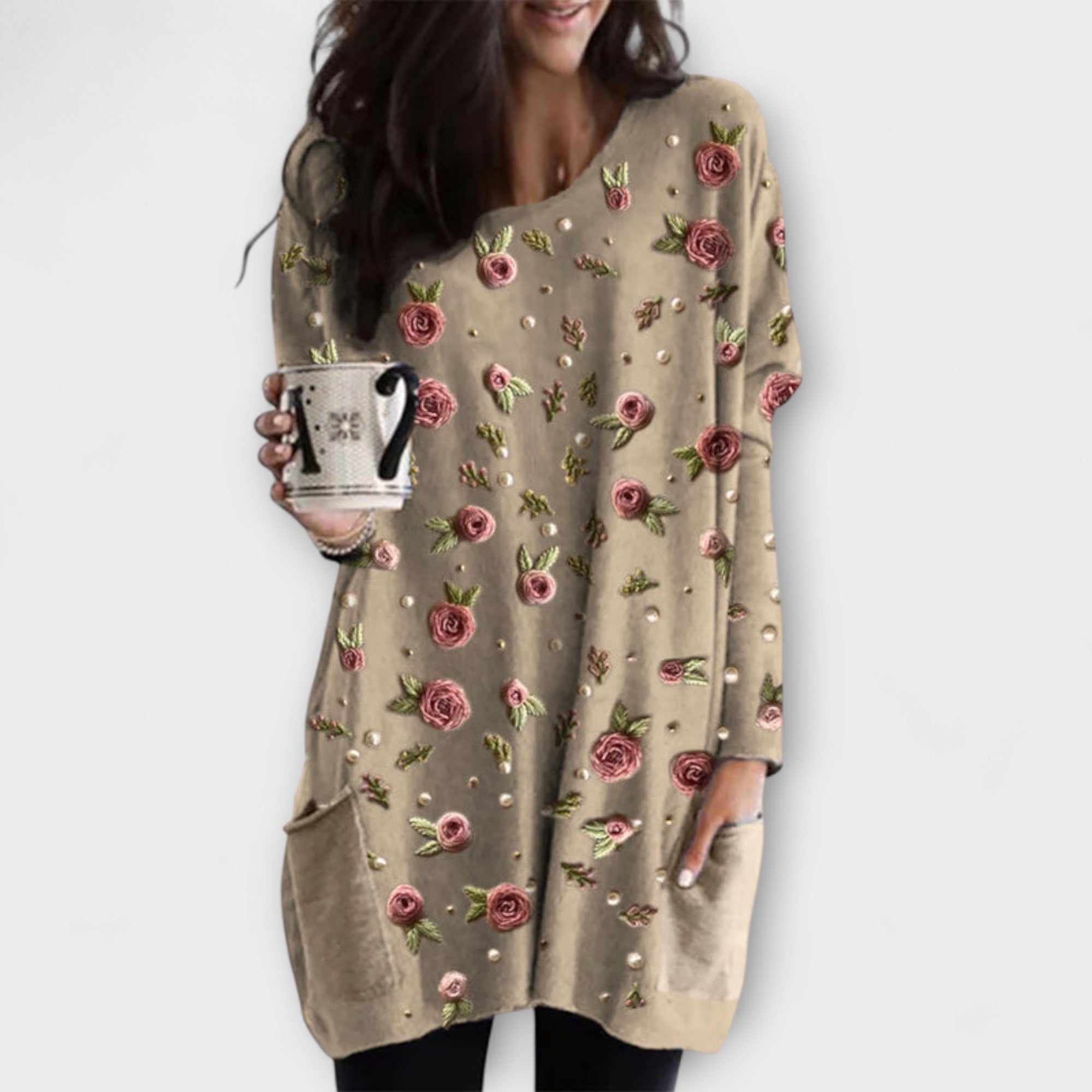 Leila - Tunic with Floral Pattern