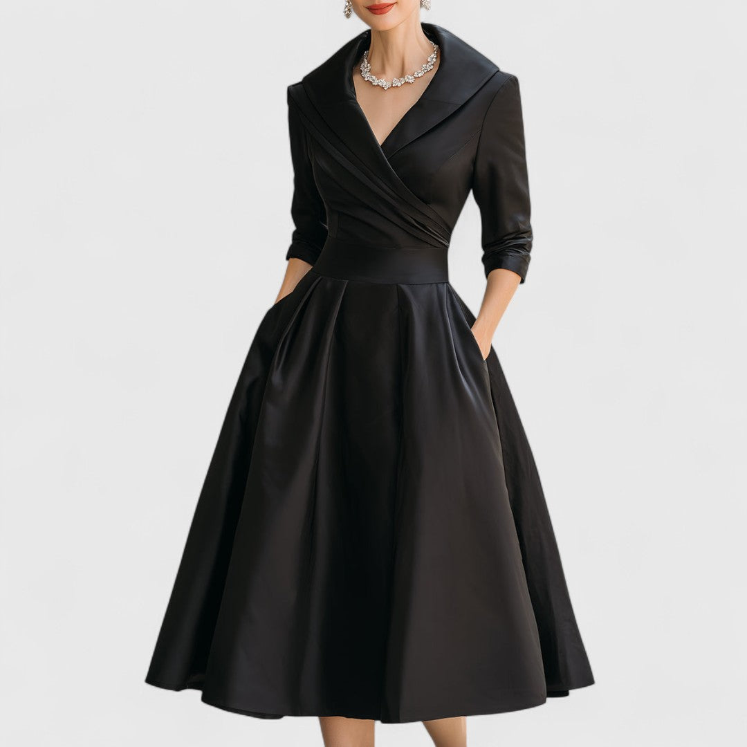 Rosalie - Elegant Midi Dress with Subtle Shine