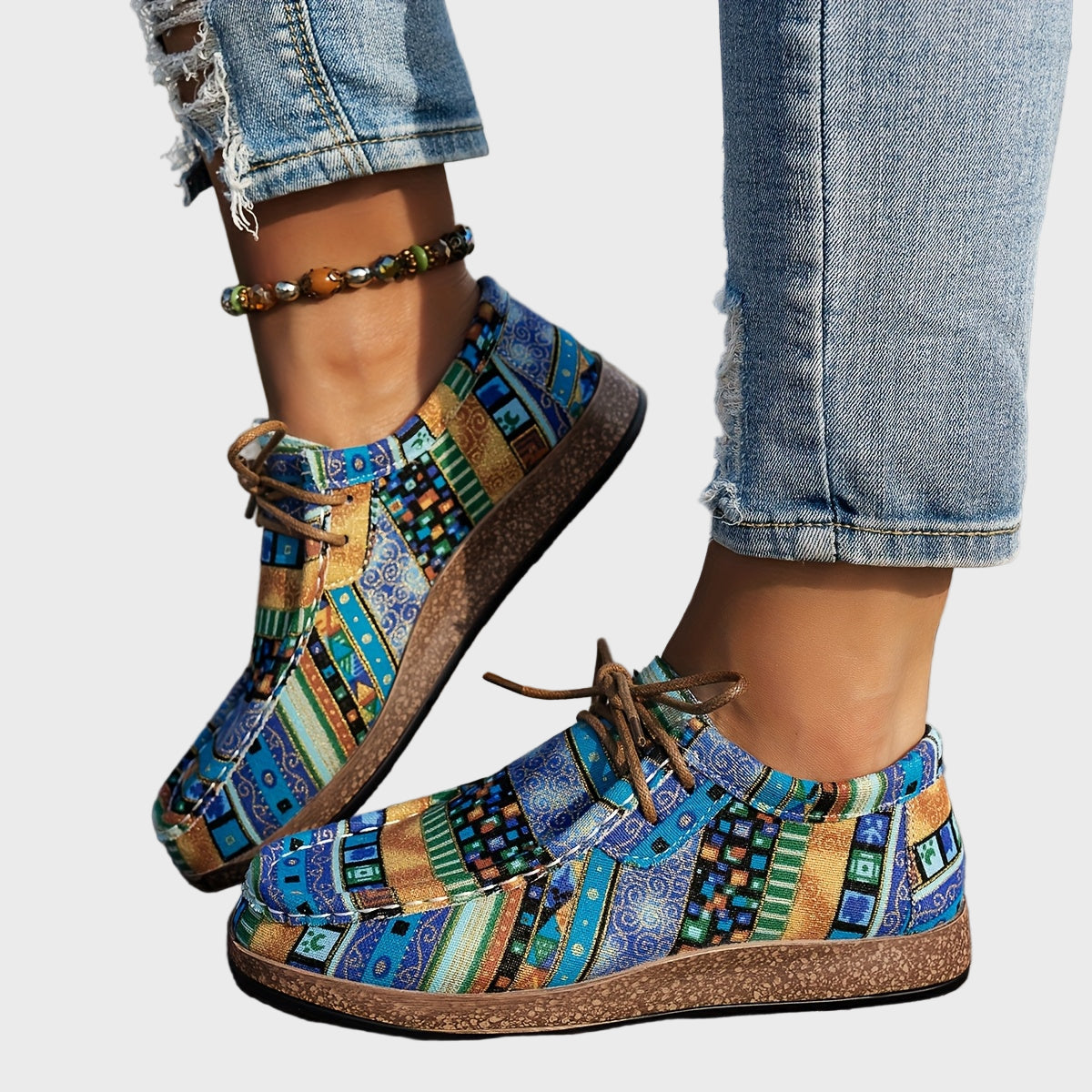 Multicolored Boho Shoes