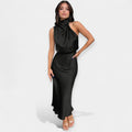 Maxi Dress with Off-Shoulder Line
