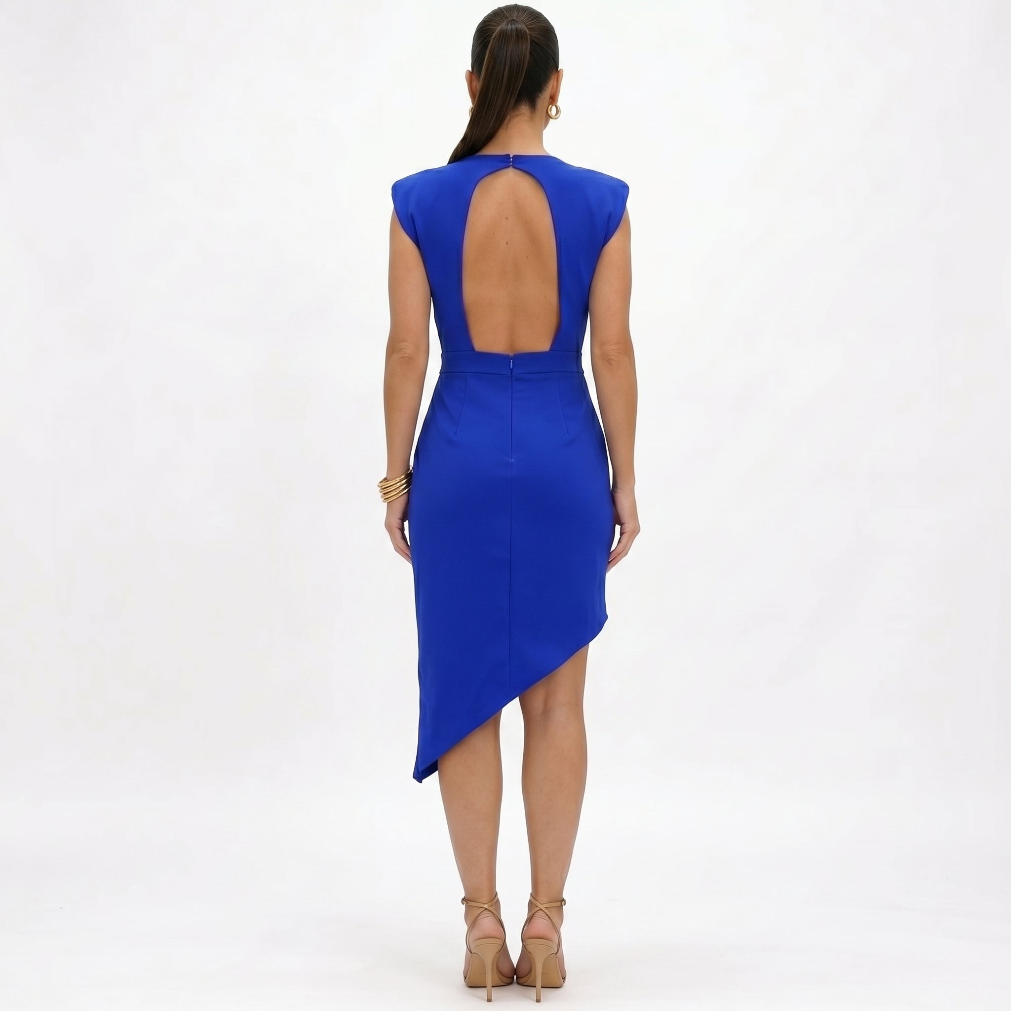 Aurora | Asymmetrical Dress with Structured Shoulders