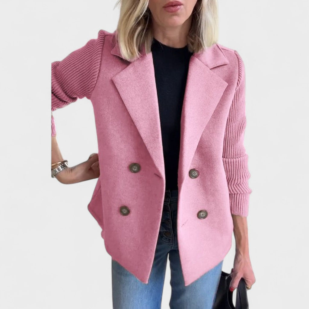 Monika - Elegant Jacket with Knitted Sleeves