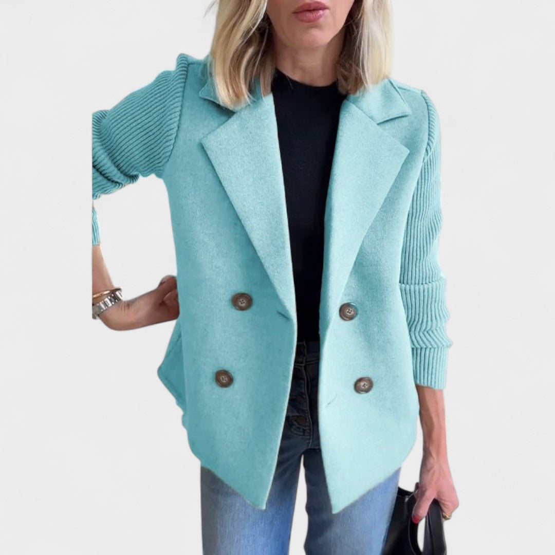 Monika - Elegant Jacket with Knitted Sleeves