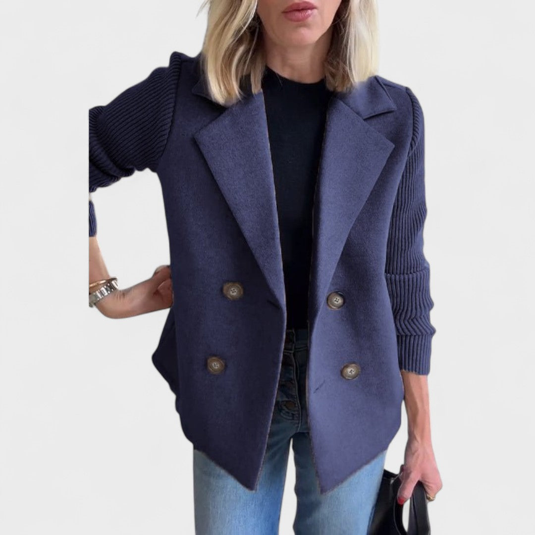 Monika - Elegant Jacket with Knitted Sleeves