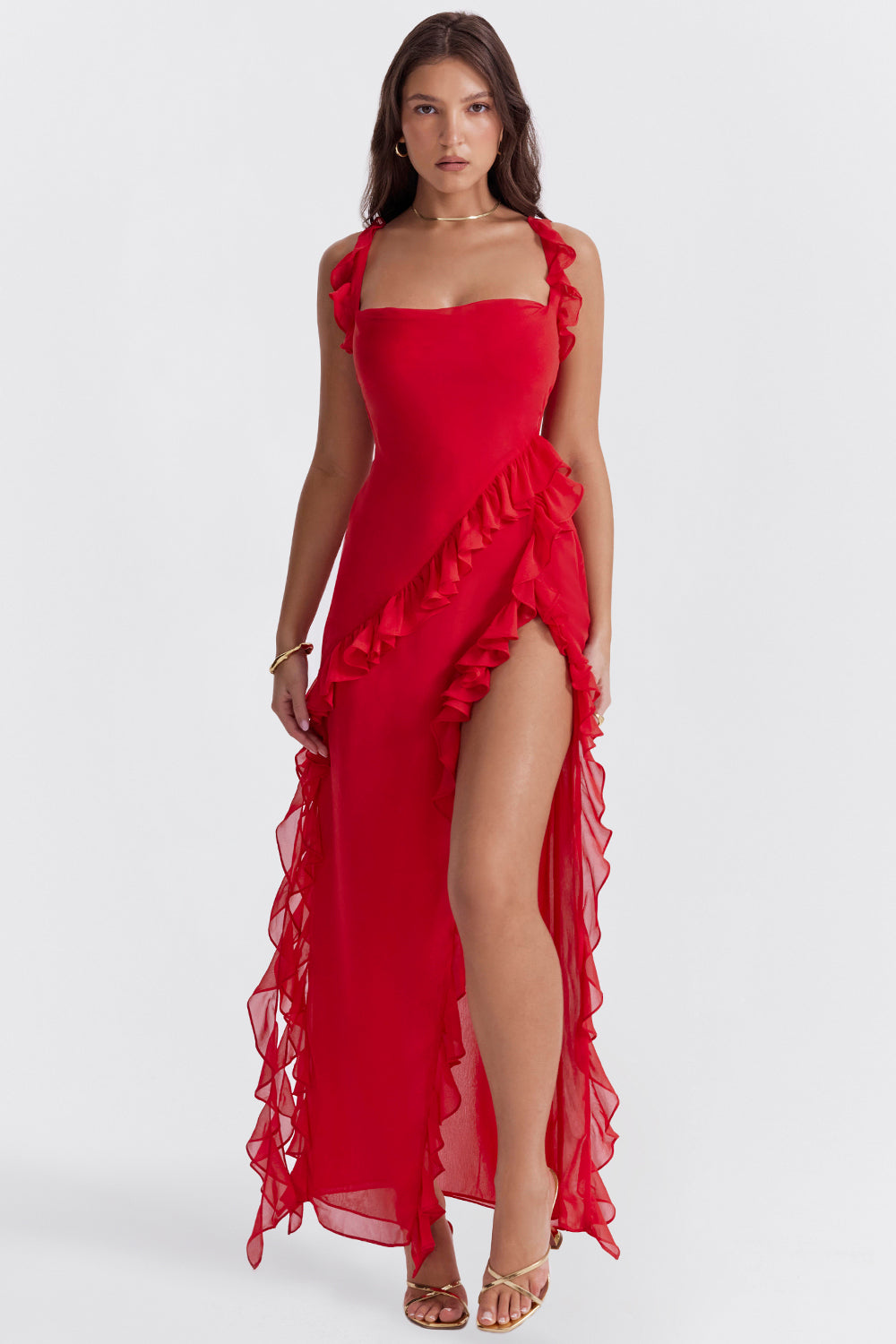 Meissa | Rochie cu volane asimetrice