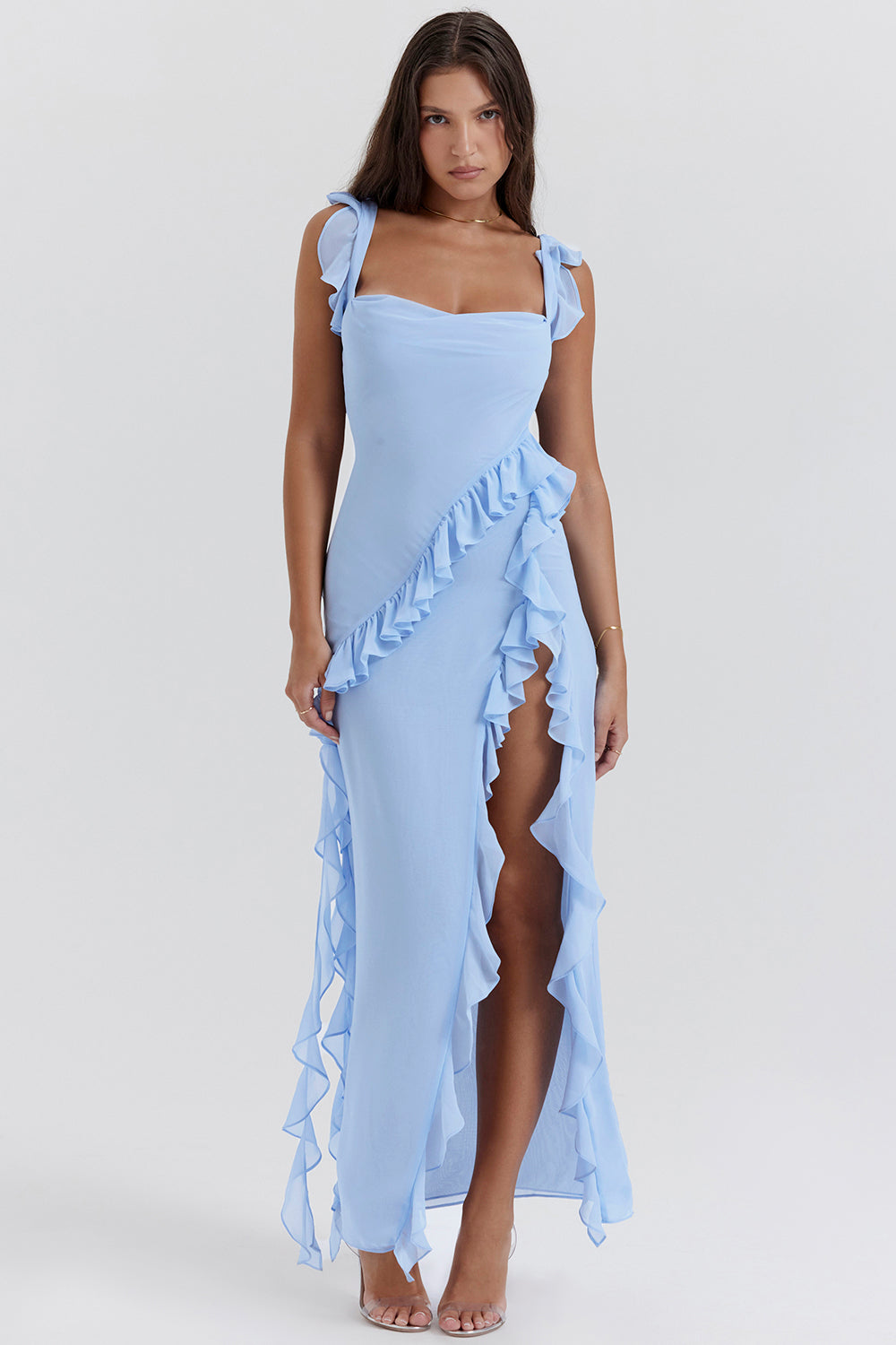 Meissa | Rochie cu volane asimetrice