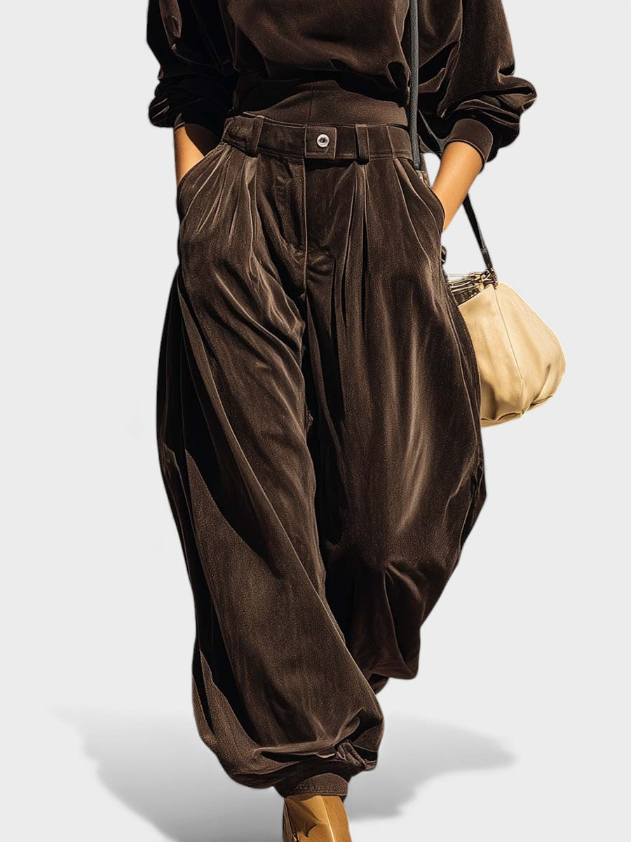 Carla™ | Velvet Set with Wide Pants