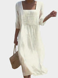 Unofficial Linen Dress with Natural Comfort and Distinct Simplicity