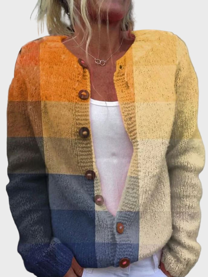 Sleeveless Sweater with Geometric Pattern