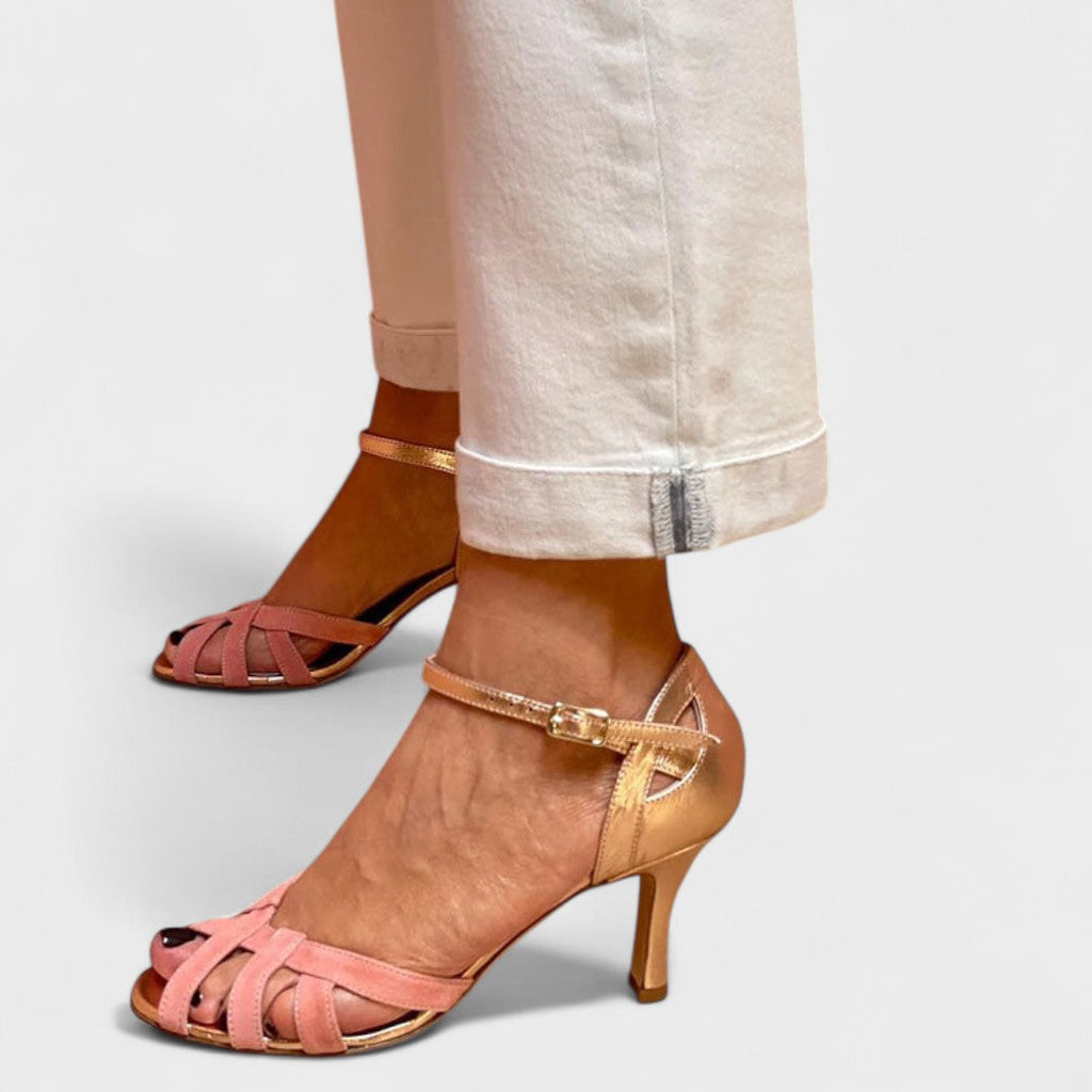 Amalija - High Heeled Sandals with Open Toes