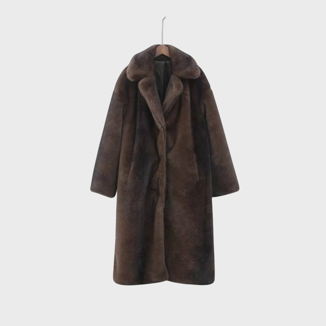 Fluff | Long Faux Leather Coat