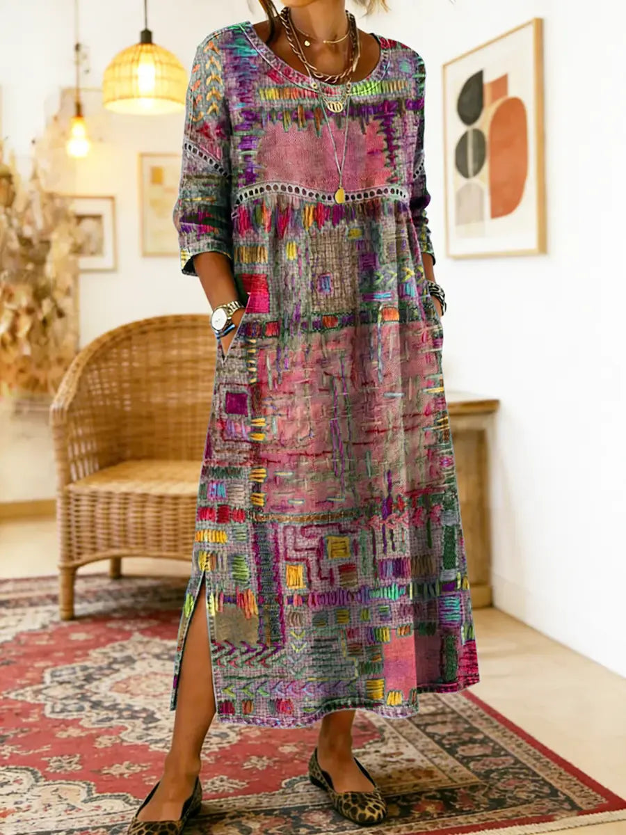 Lara - Colorful Ethno Maxi Dress