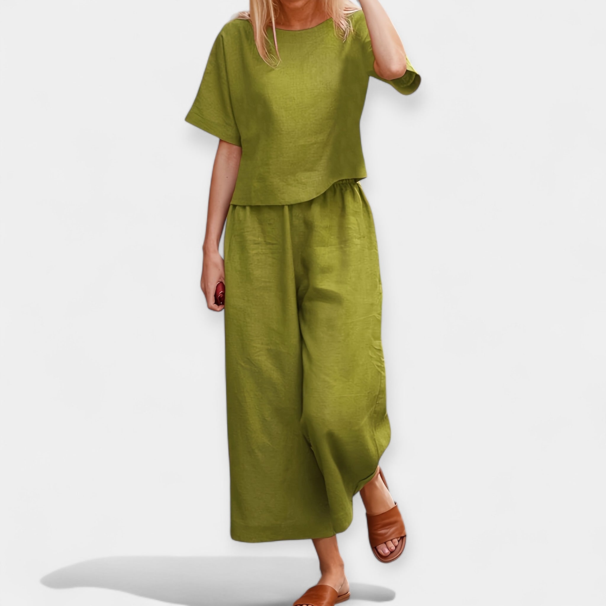 Set de pantaloni scurți ușori cu cămașă cu mânecă scurtă