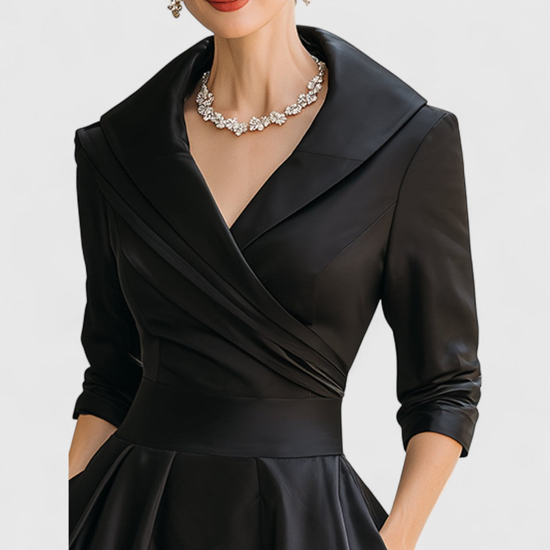Rosalie - Elegant Midi Dress with Subtle Shine