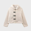 Gūnus | Women's Short Fleece Jacket with Buttons and Flap Pockets