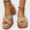 Austina - Heels with Crossed Straps