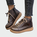 Inés | Modern Low-Cut Leather Orthopedic Boots