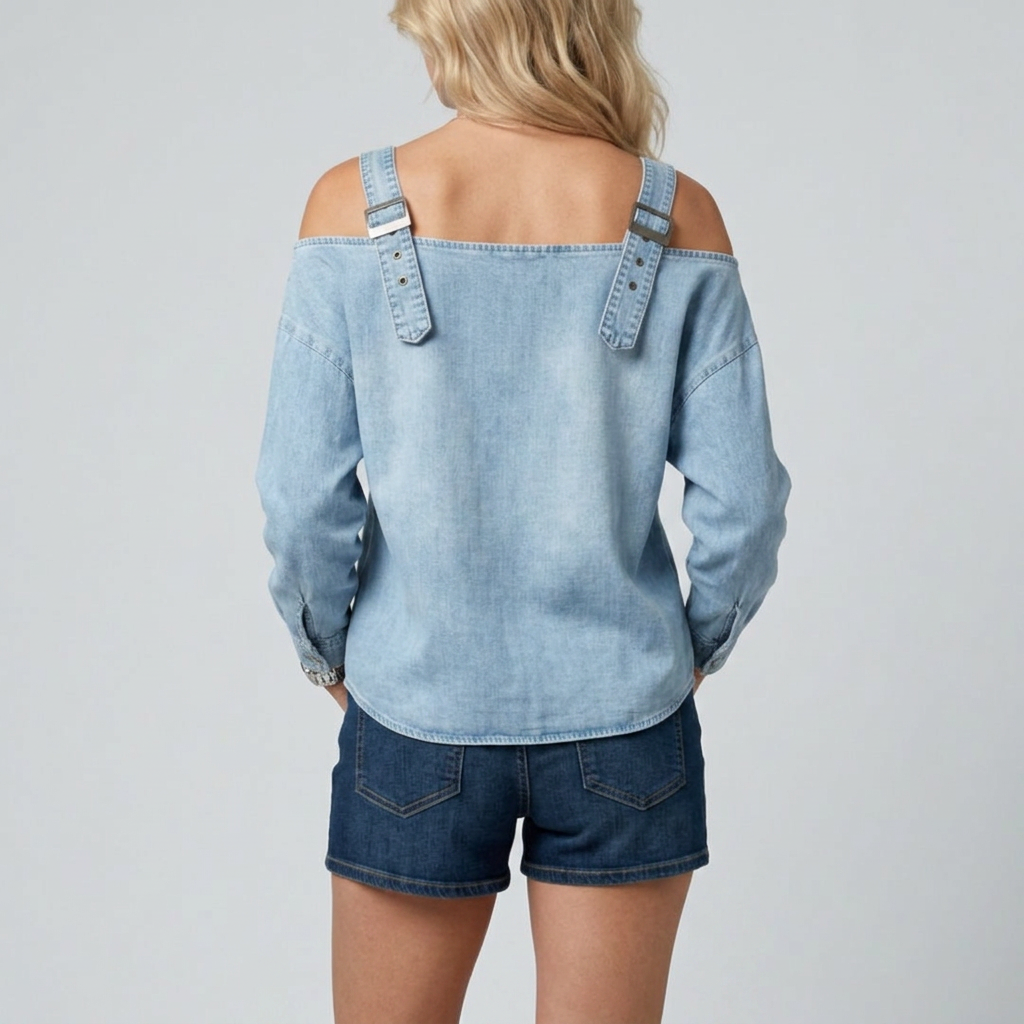 Sara  | Off-Shoulder Sweater with Adjustable Straps