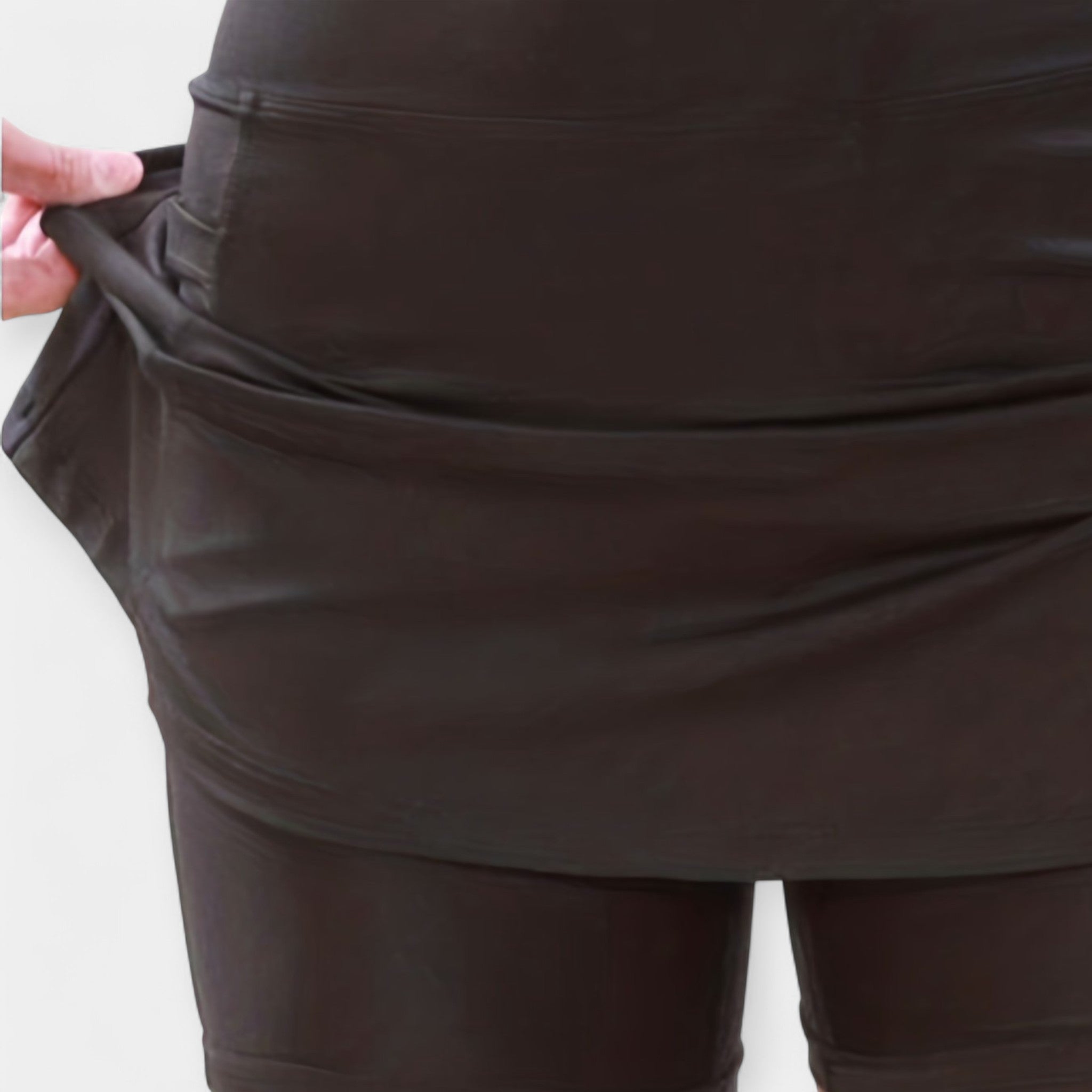 Pantaloni Scurți cu Talie Înaltă, cu Fustă