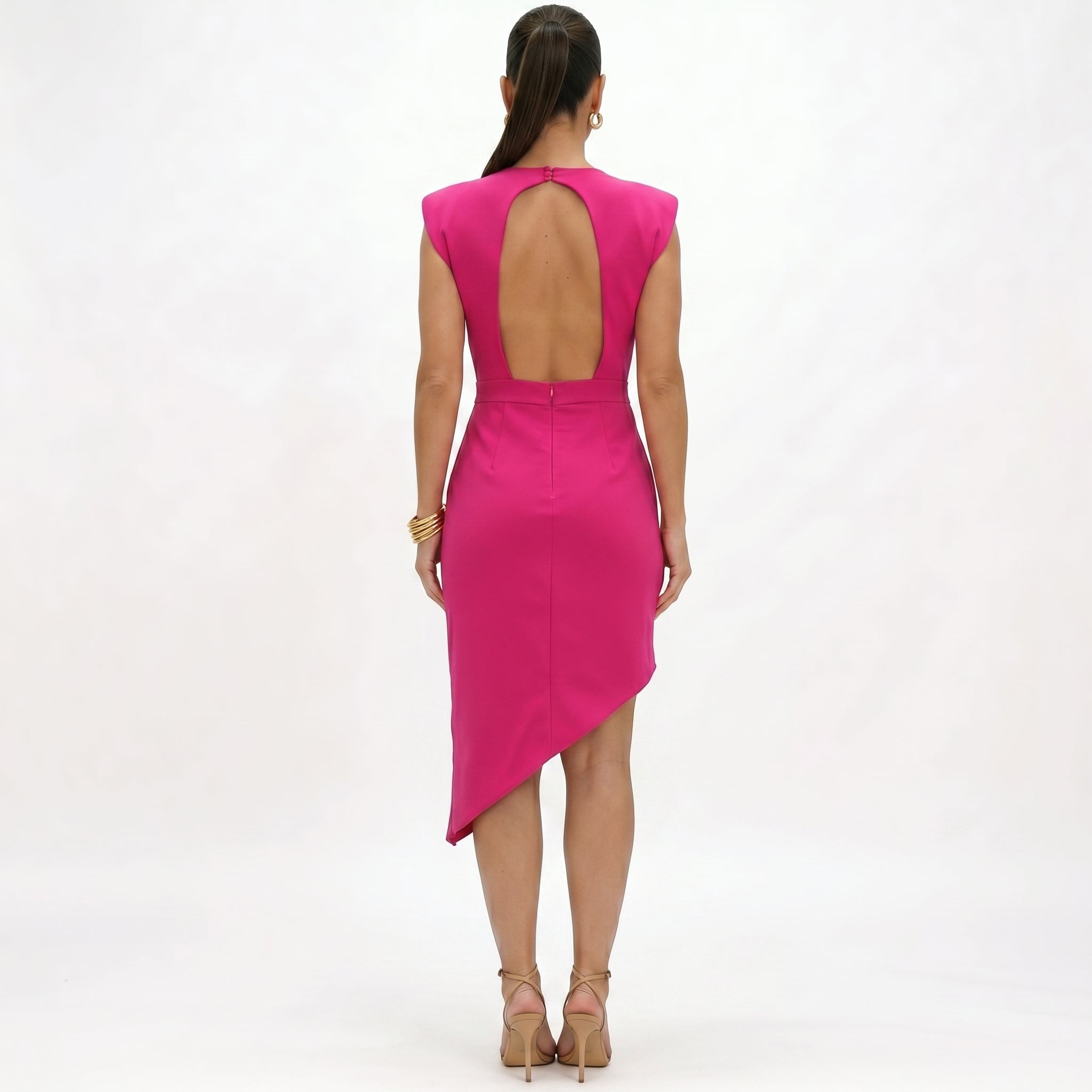 Aurora | Asymmetrical Dress with Structured Shoulders
