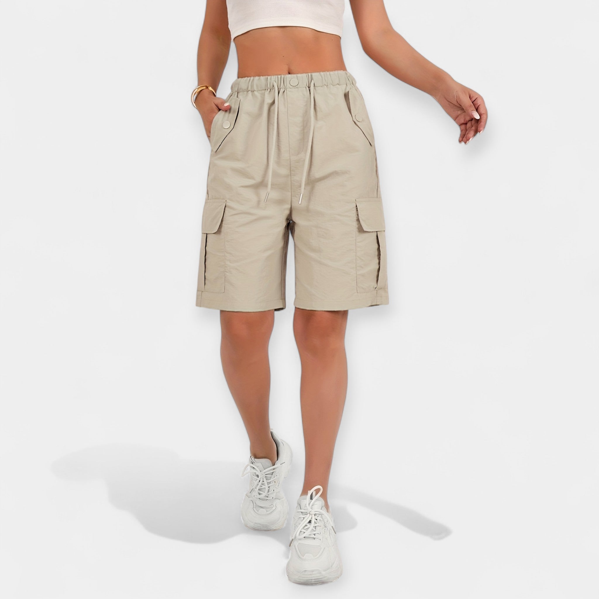 Pantaloni scurți cargo de vară pentru bărbați