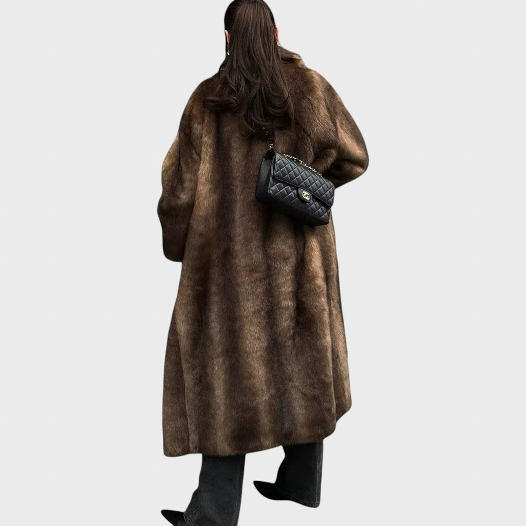 Fluff | Long Faux Leather Coat