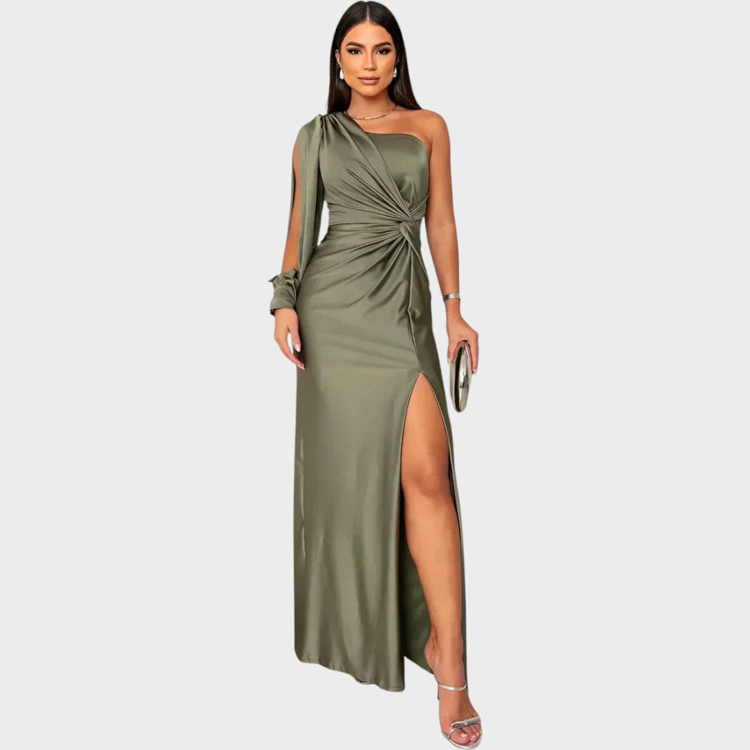 Rasa – Elegant Long Dress with One Shoulder