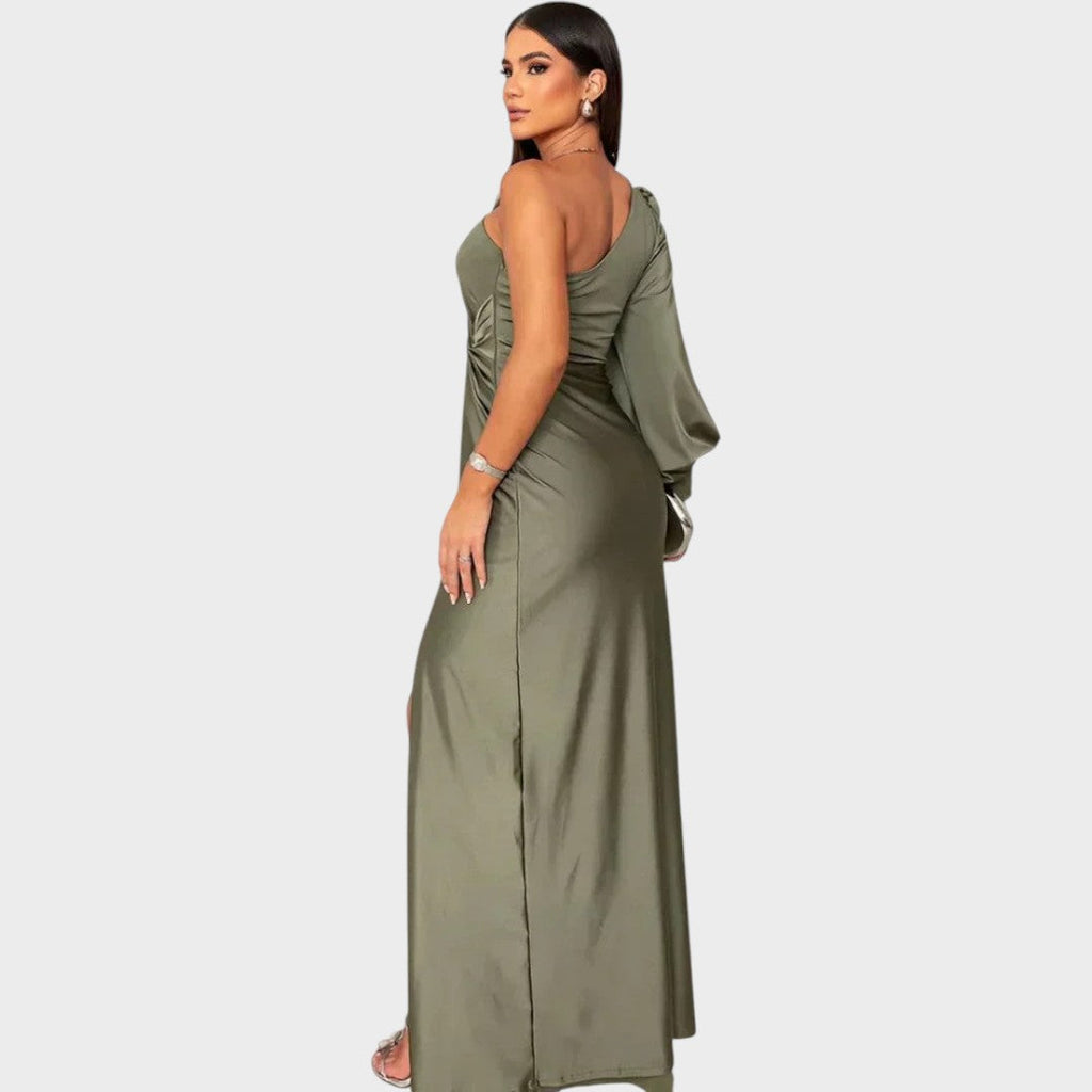 Rasa – Elegant Long Dress with One Shoulder
