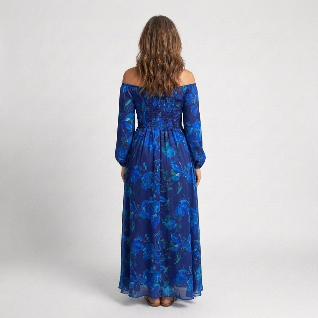 Aspen | Floral Off-the-Shoulder Maxi Dress