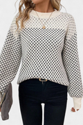 Rachael™ | Round Neck Color Block Sweater