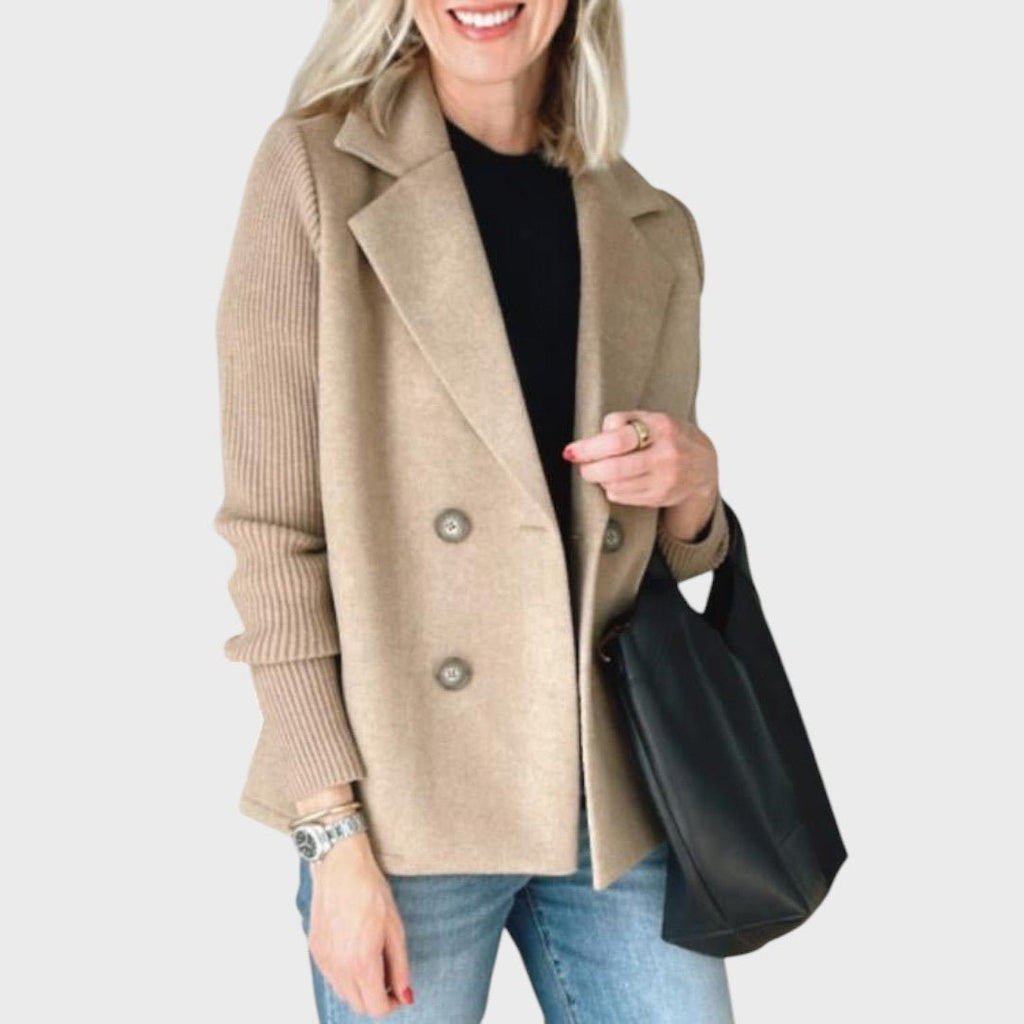 Warmth | Elegant Blazer with Knitted Sleeves