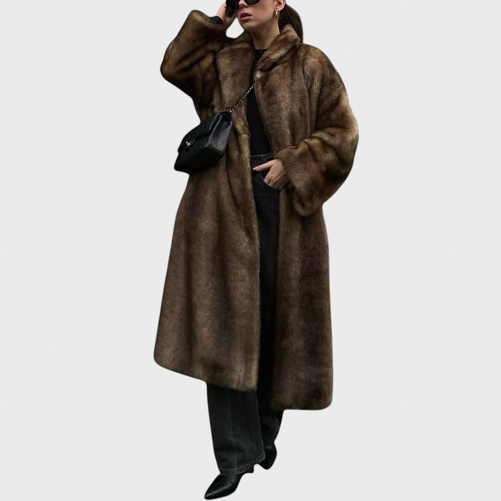 Fluff | Long Faux Leather Coat