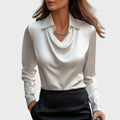Touch | Elegant White Satin Blouse