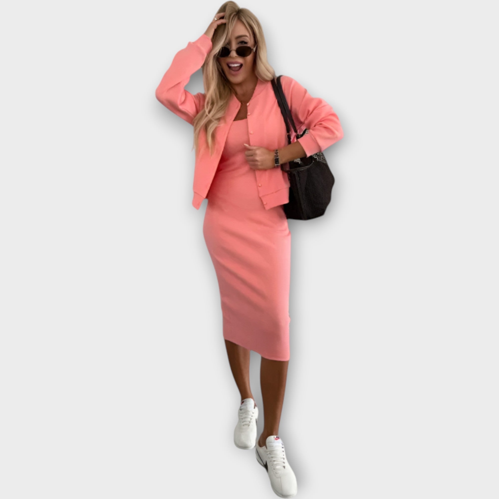 2-piece set with dress and blazer