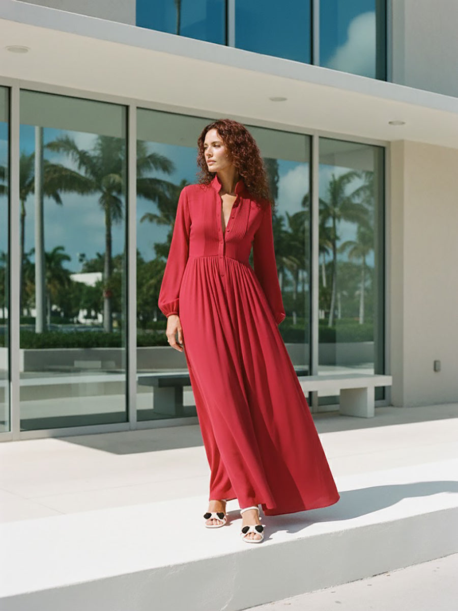 Elegant Romantic Vacation Spring Maxi Dress