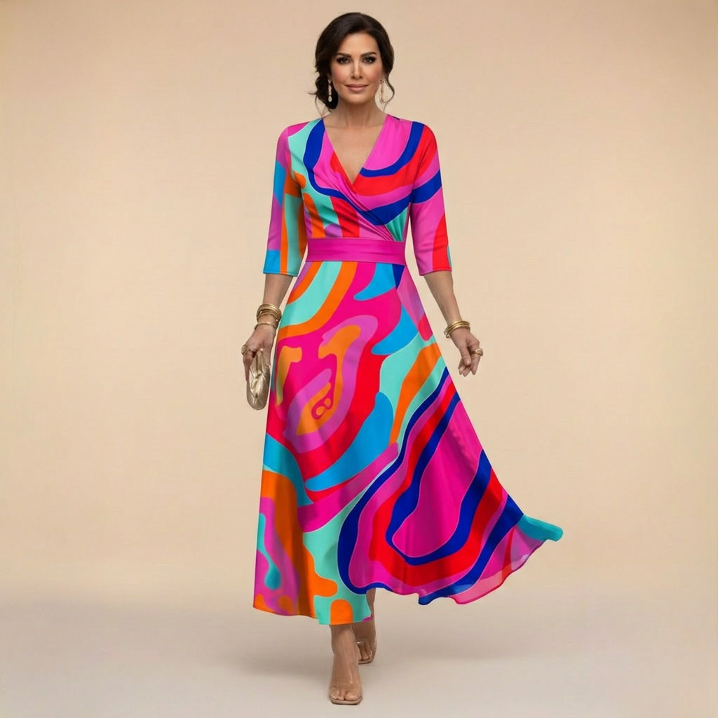 Lillian - Rochie Maxi Amplă Tip Petrecută