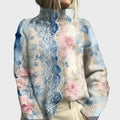 Sweater with an Elegant Floral Pattern