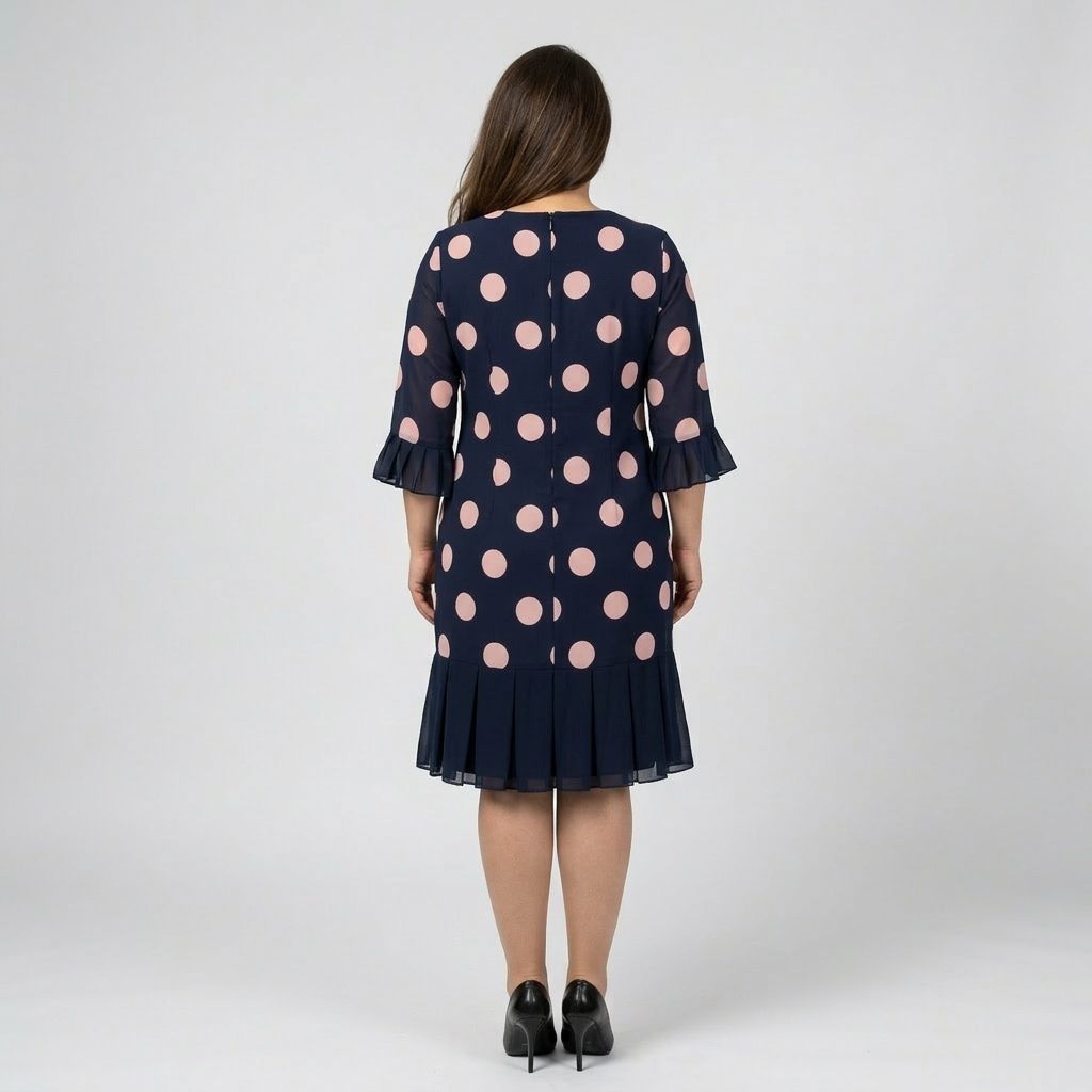 Victoria | Pleated Polka Dot Dress