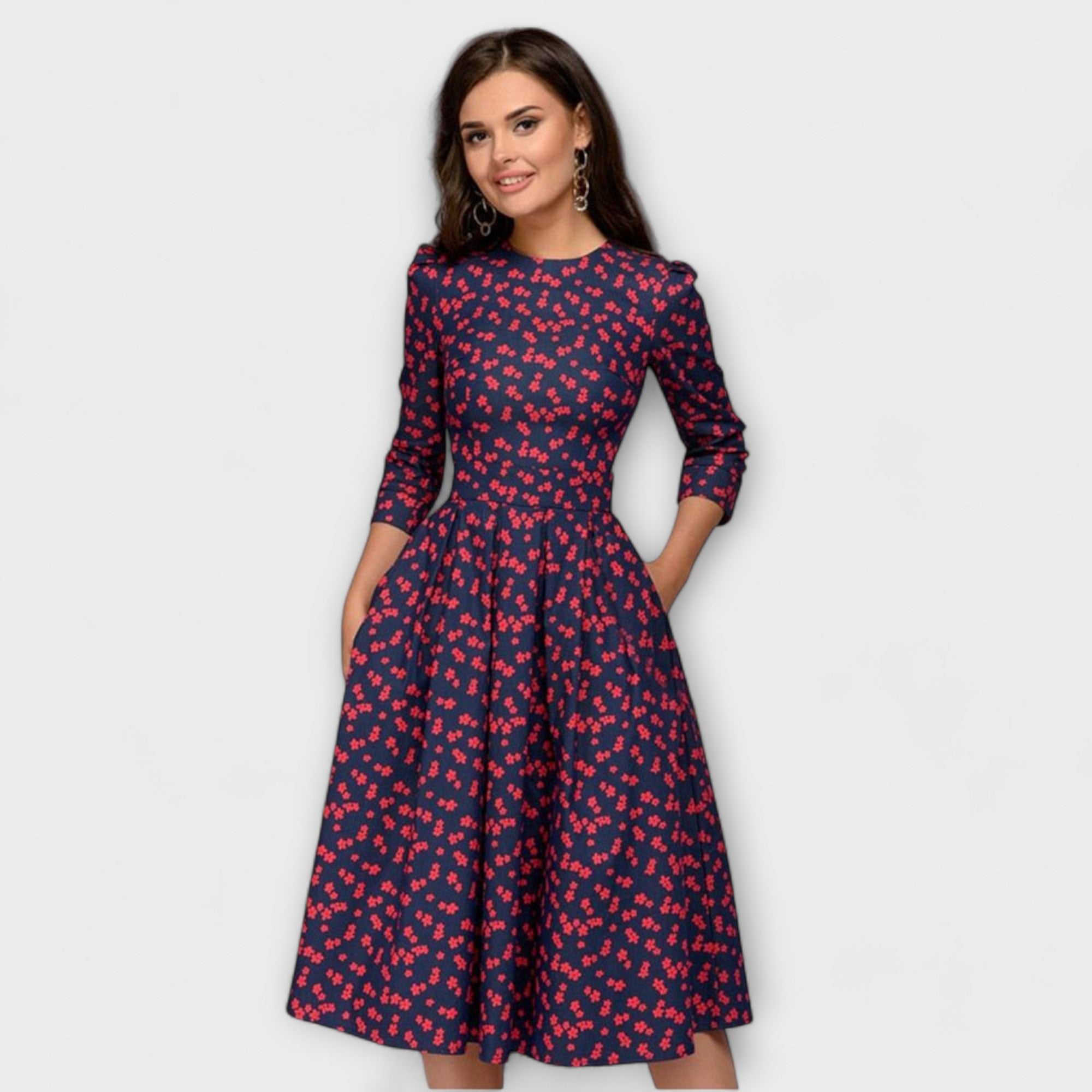 Carolina - Elegant Knee-Length Dress