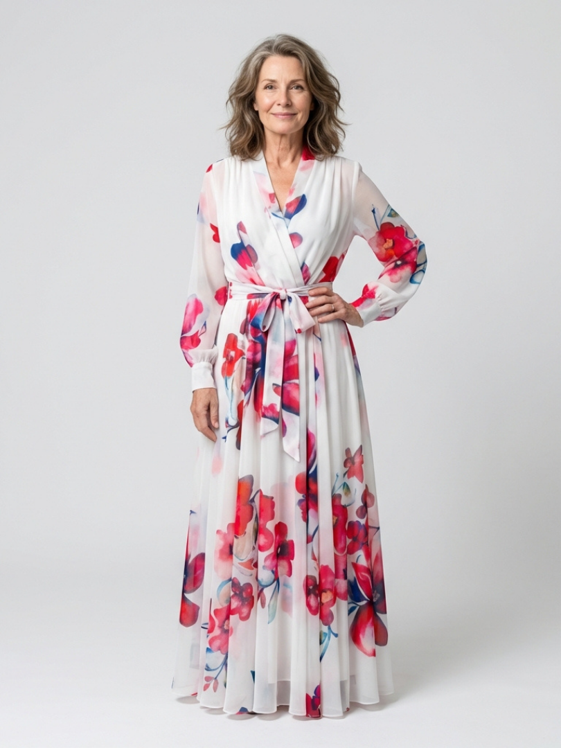 Lillian | Floral Long-Sleeved Maxi Dress