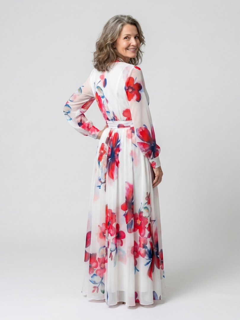 Lillian | Floral Long-Sleeved Maxi Dress