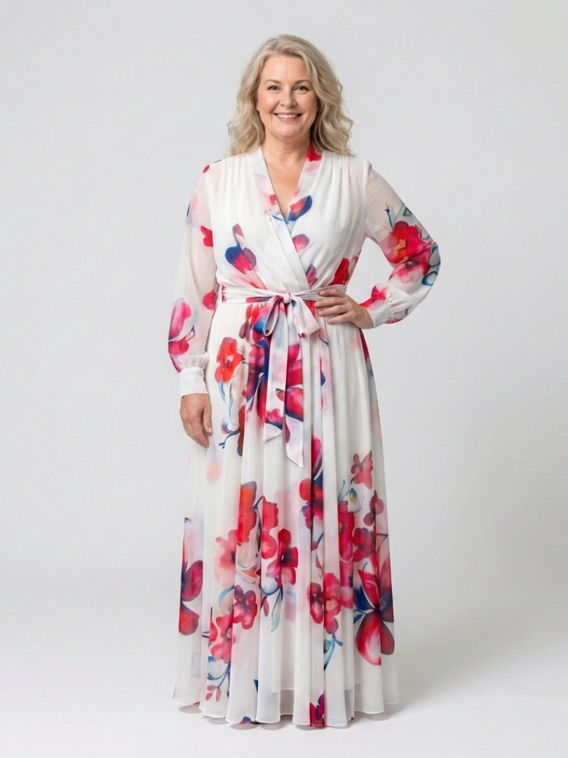 Lillian | Floral Long-Sleeved Maxi Dress