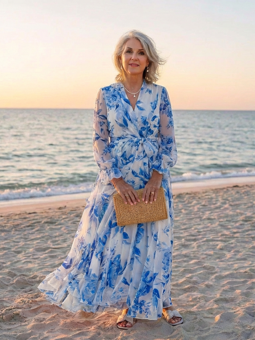 Lillian | Floral Long-Sleeved Maxi Dress