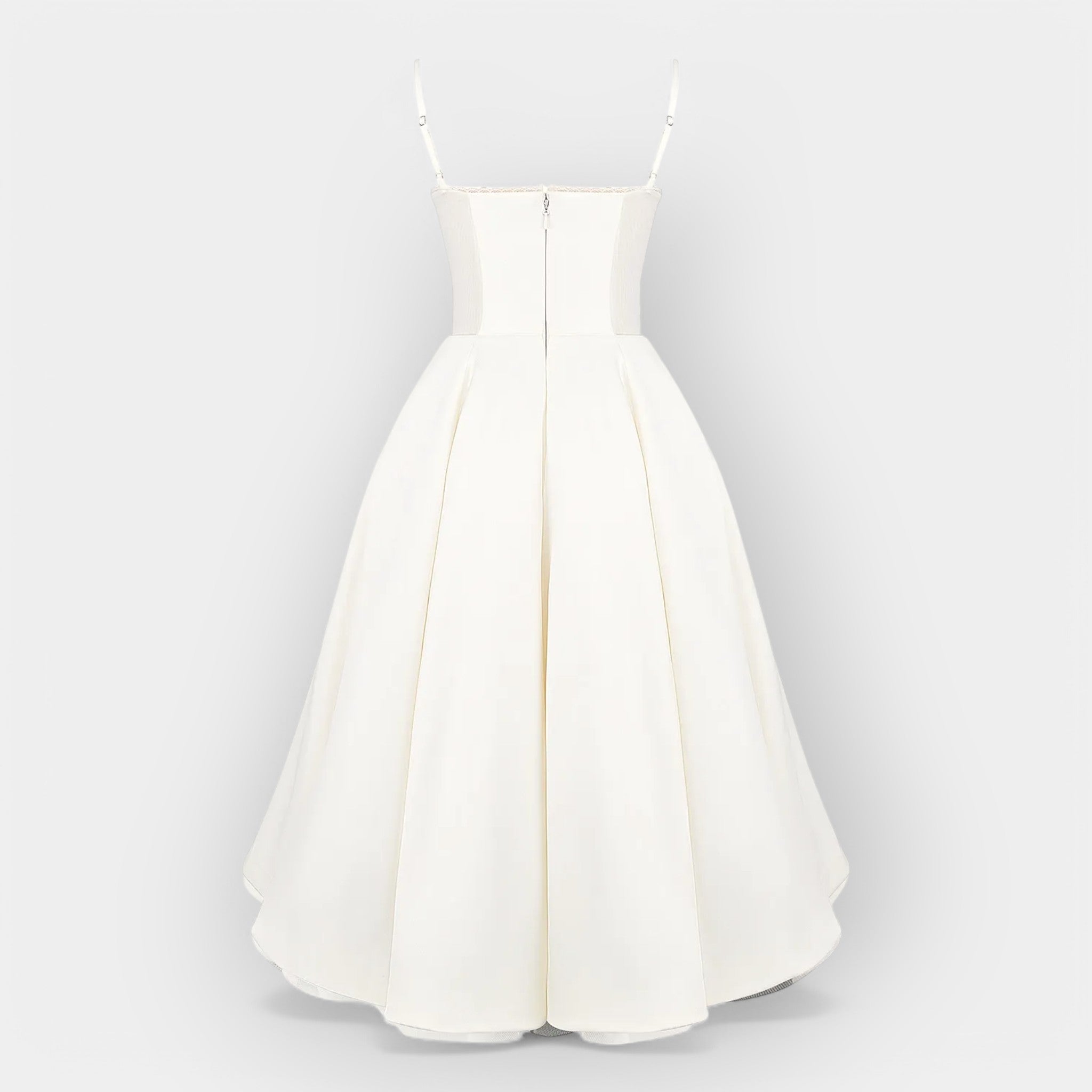 Minimalist White Midi Dress