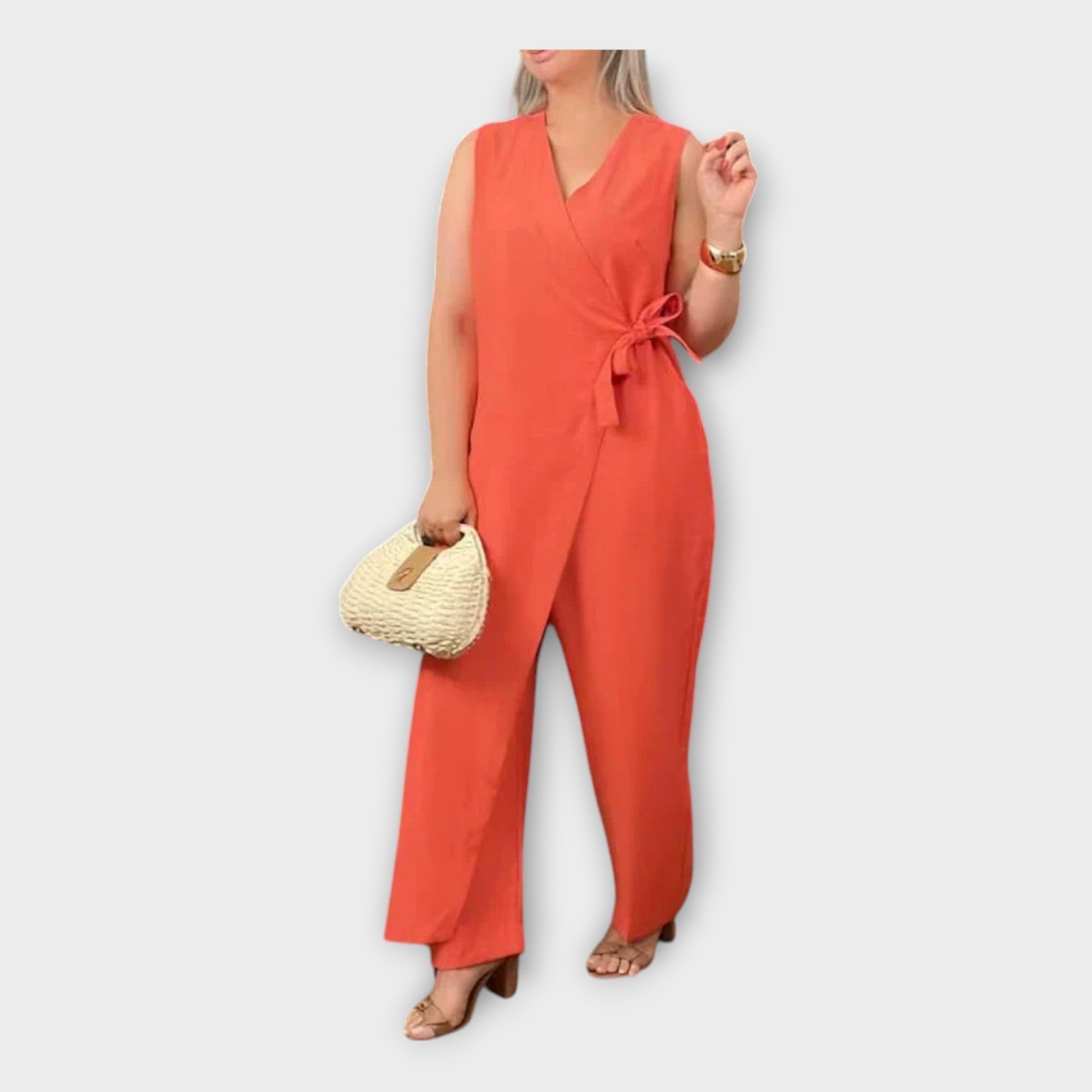 Jumpsuit with Waist Tie