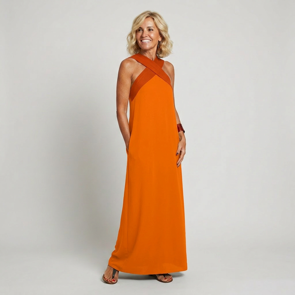Delphine | Dress With Crossed Cut