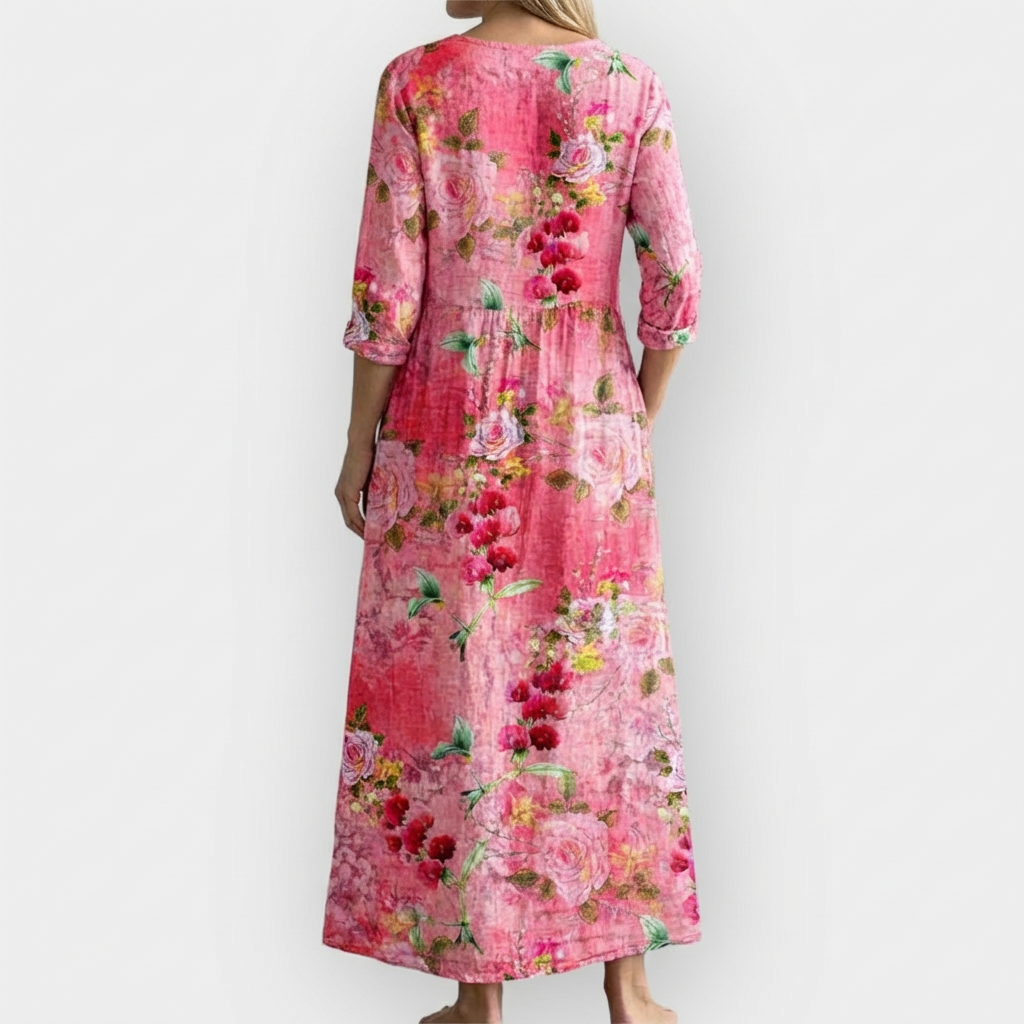 Flower Dress with Flowing Silhouette